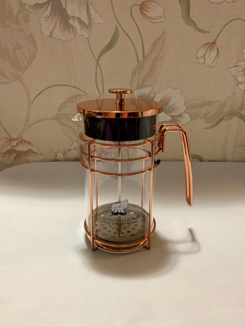 Cantankerous Chef Rose Gold / Copper Tone Caged French Press 32oz / 1000ml